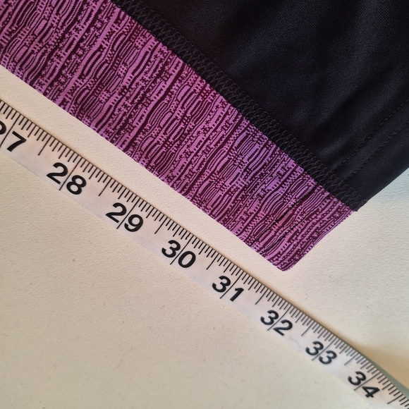 NWT Tek Gear Leggings XL POCKETS Black and Purple - Picture 7 of 7